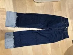 ZARA ダークブルーデニム カットオフ裾