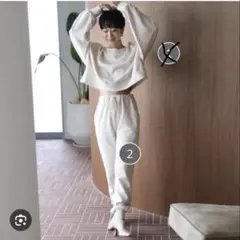 Searoomlynn コットンリネン スウェット ジョガーパンツ