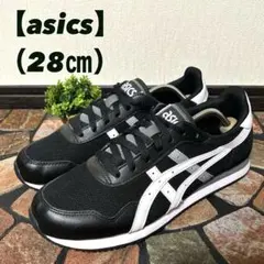 【asics アシックス】美品　スニーカー（28）TIGER RUNNER 黒白のサムネイル