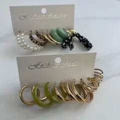 Fashion Jewelry フープピアス セット