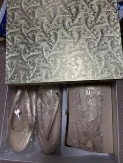 着物用バッグと履物　イエローゴールド