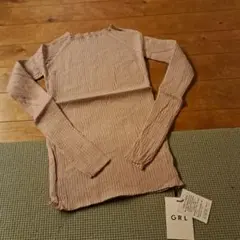 本日のみ値下げ！新品♡GRL 薄いピンク リブ編み 長袖セーター