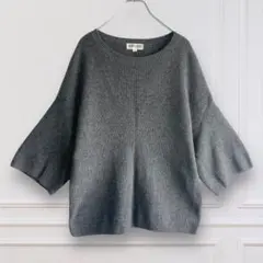 【ジョルジュレッシュ】 GEORGES RECH ニット五分袖 カシミヤ混 40