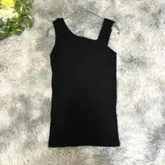 【LOWRYS FARM】ワンショルタンクトップ　Мサイズ　黒のサムネイル