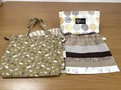 ハンドメイド　エコバッグ　サブバッグ　ポーチ　巾着袋