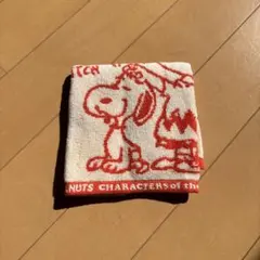 スヌーピ　イニシャルハンカチ　バンドタオル　ミニ