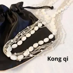 Kong qi 多連ロングネックレス シェル パール ビーズのサムネイル