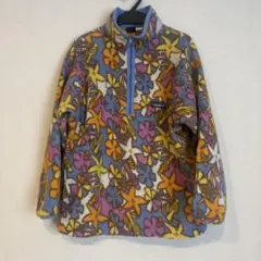 パタゴニア　花柄フリースジャケット ハーフジップ　サイズS相当
