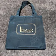 Harrods ハロッズ トートバッグ グリーン（ゴールド刺繍）のサムネイル
