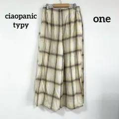 ciaopanic typy オングレチェックイージーワイドパンツ ガウチョ
