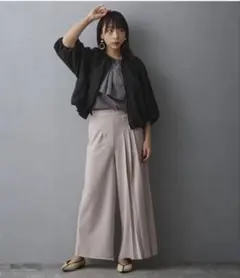 NICOLE white ニコルホワイト バルーンブルゾン ブラックF
