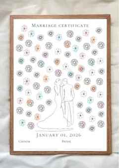 ウェディングツリー　ウェディングフラワー　結婚証明書　ウェディング　受付