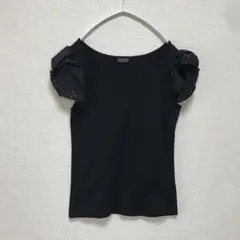 【MIRACLE CLOSET 】ブラック パフスリーブ Tシャツ 日本製 L