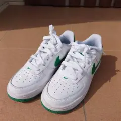 【21.5cm】NIKE｜エアフォース１GS｜ホワイト/グリーン