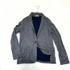 Paul Smith PAUL♦︎テーラードジャケットM グレー 裏ボーダー 通勤