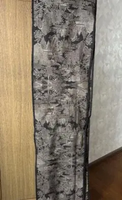 37×326 大島紬　片身頃分　着物ほどき　ハンドメイド　泥染め　正絹のサムネイル