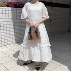 【RiLi STORE】レースフリルワンピ