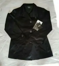 KLIMT 黒 トレンチコートショート丈 11号サイズ紙タグ有り中古品