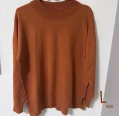 セーター(薄手) L オレンジ 無地 SEVENDAYS= SUNDAY