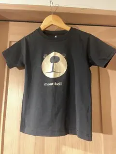 mont-bell クマ顔 Tシャツ 黒　サイズ130