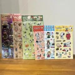 スヌーピー 3Dデコレーションシール ぷっくりシール6枚セット 立体シール