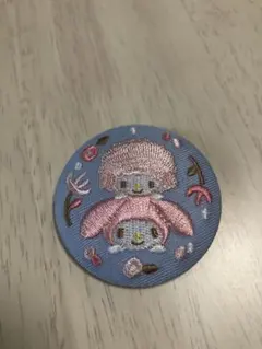 サンリオ刺繍缶バッジ マイメロディ&ピアノちゃん