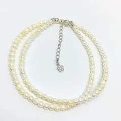 新品　あこや真珠　2.5~3mm ベビーパール　SILVER　　ネックレス　G