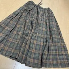 美品 マドモアゼルノンノンパパス ロングスカート リネン100% - メルカリ