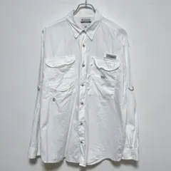 も*。様 Columbia PFG長袖フィッシングシャツ ロゴ　アウトドア　オフ