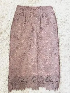 N.NATURAL BEAUTY BASIC レース タイトスカート M