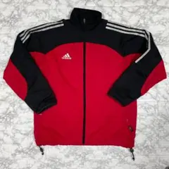 希少 00s オールド アディダス トラックジャケット ジャージ 赤黒 Y2K