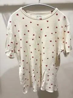 FRUIT OF THE LOOM ワッフルTシャツ ハート柄 Sのサムネイル