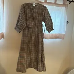 AS KNOW AS plus チェック柄ワンピース F