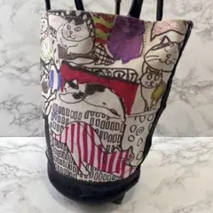 petit peche manhattaner's 本革切替 猫ねこトートバッグのサムネイル