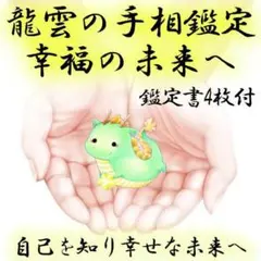 ☆★龍雲の手相鑑定 幸福の未来へ(鑑定書4枚付)★☆ 気になること3点まで