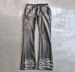 archive grunge damage flared denim Y2K