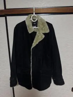 basel 黒 フリースボアジャケット 襟付き