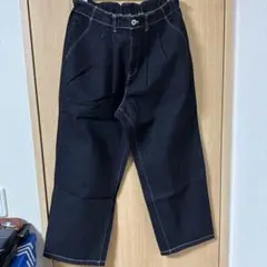 LAKOLE タックワイドデニムパンツ Lサイズ