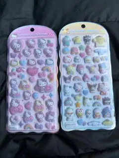 コットンパフィシール　キティ　サンリオキャラ　セット売り　正規品