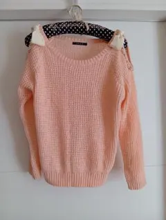 INGNI　イング　 ピンク　肩リボン　 長袖ニット