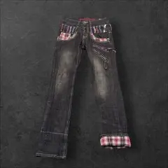Y2K archive ダブルウエスト パッチワーク　デニム　お兄系　ギャル男