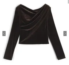 GRL ❤︎ ベロアドレープトップス　dk1551