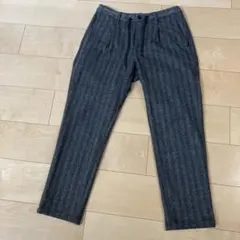 【グローバルワーク】 グレー ストライプ スラックス