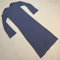 良品★Sonny Label ベルスリーブテレコワンピース ロング ブルー F