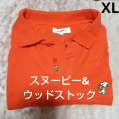 TOMMY スヌーピー ウッドストックポロシャツレッド赤色男女兼用XLサイズのサムネイル