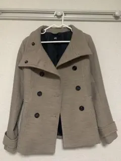 H&M ベージュ ダブルブレストジャケット US2