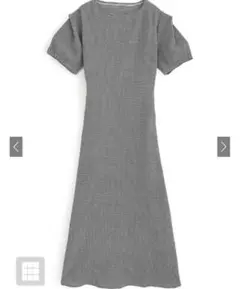 GRL チェック柄パフスリーブワンピース