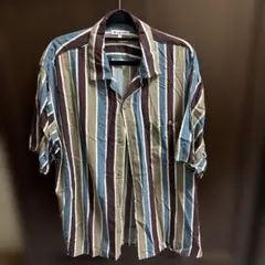 GLOBAL WORK ストライプ 半袖シャツ L