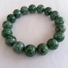 希少、最上級品、国石、綺麗色)糸魚川翡翠ブレスレット、13mm
