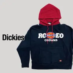 Dickies ロゴパーカー バイカラー フーディー L相当 ネイビー赤